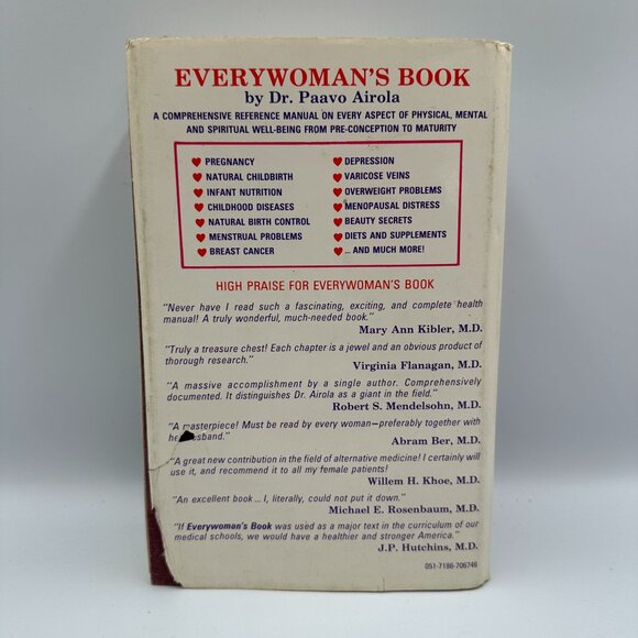 Every Womans Book Paavo Airola 1979 Hardcover 2nd Edition Holistic Health Guide - Picture 2 of 4